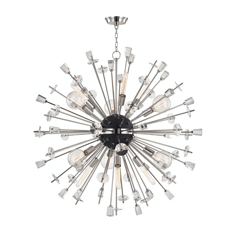 Hudson Valley 5046-PN Liberty 12 Light Chandelier, Polished Nickel