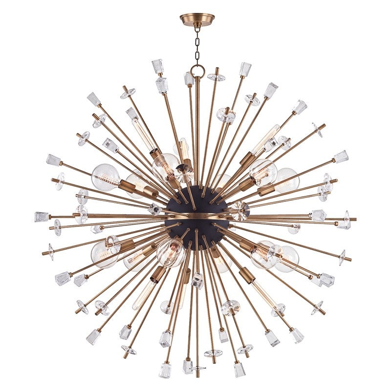 Hudson Valley 5060-AGB Liberty 18 Light Chandelier, Aged Brass
