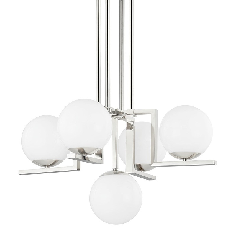 Hudson Valley 5085-PN Tanner Five Light Chandelier, Polished Nickel (Discontinued)