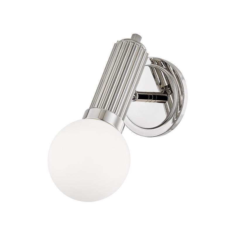 Hudson Valley 5100-PN Reade One Light Wall Sconce, Polished Nickel (Discontinued)