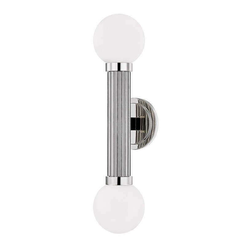 Hudson Valley 5102-PN Reade Two Light Wall Sconce, Polished Nickel (Discontinued)