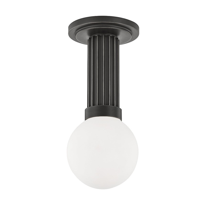 Hudson Valley 5106-OB Reade One Light Semi Flush Mount, Old Bronze (Discontinued)