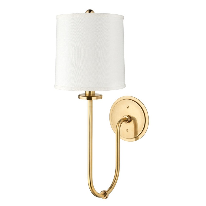 Hudson Valley 511-AGB Jericho One Light Wall Sconce, Aged Brass