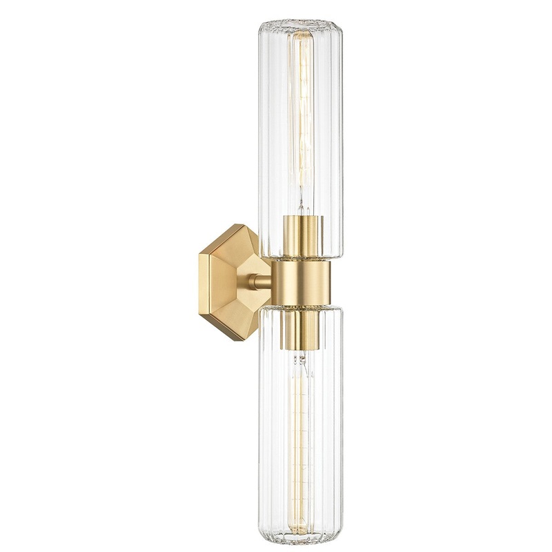 Hudson Valley 5124-AGB Roebling Two Light Wall Sconce, Aged Brass