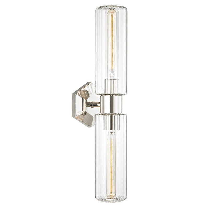 Hudson Valley 5124-PN Roebling Two Light Wall Sconce, Polished Nickel