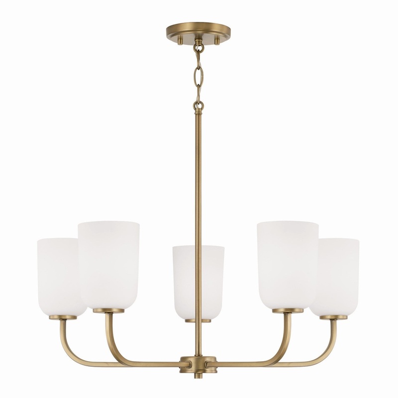 Capital Lighting 448851AD-542 Lawson Five Light Chandelier, Aged Brass