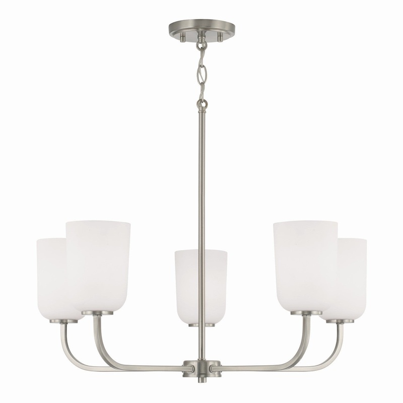 Capital Lighting 448851BN-542 Lawson Five Light Chandelier, Brushed Nickel