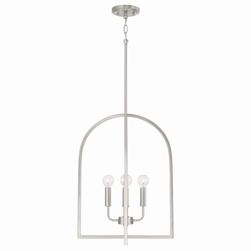 Capital Lighting 548841BN Lawson Four Light Foyer Pendant, Brushed Nickel