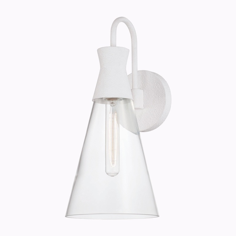 Capital Lighting 650311XW Paloma One Light Wall Sconce, Textured White