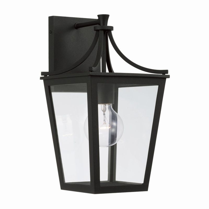 Capital Lighting 947911BK Adair One Light Outdoor Wall Lantern, Black