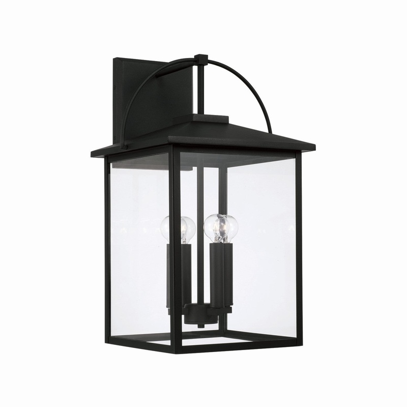 Capital Lighting 948041BK Bryson Four Light Outdoor Wall Lantern, Black