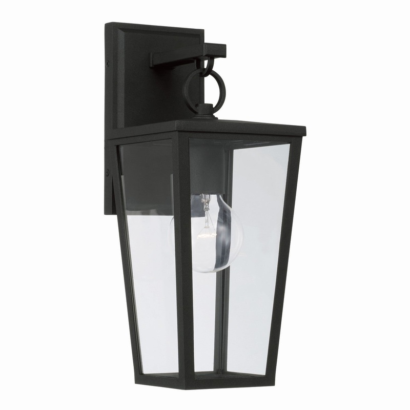 Capital Lighting 948111BK Elliott One Light Outdoor Wall Lantern, Black