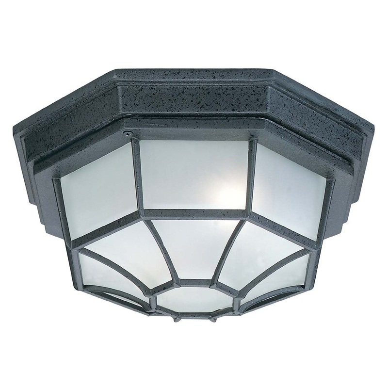 Capital Lighting 9800BK Two Light Outdoor Flush Mount, Black