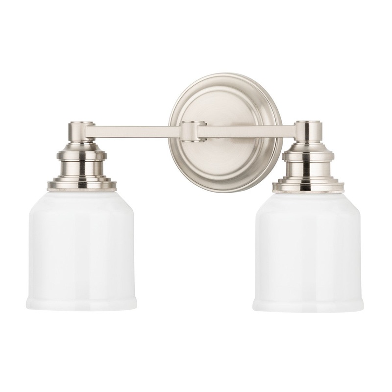 Hudson Valley 3402-SN Windham Two Light Bath Bracket, Satin Nickel