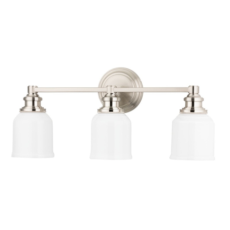 Hudson Valley 3403-SN Windham Three Light Bath Bracket, Satin Nickel