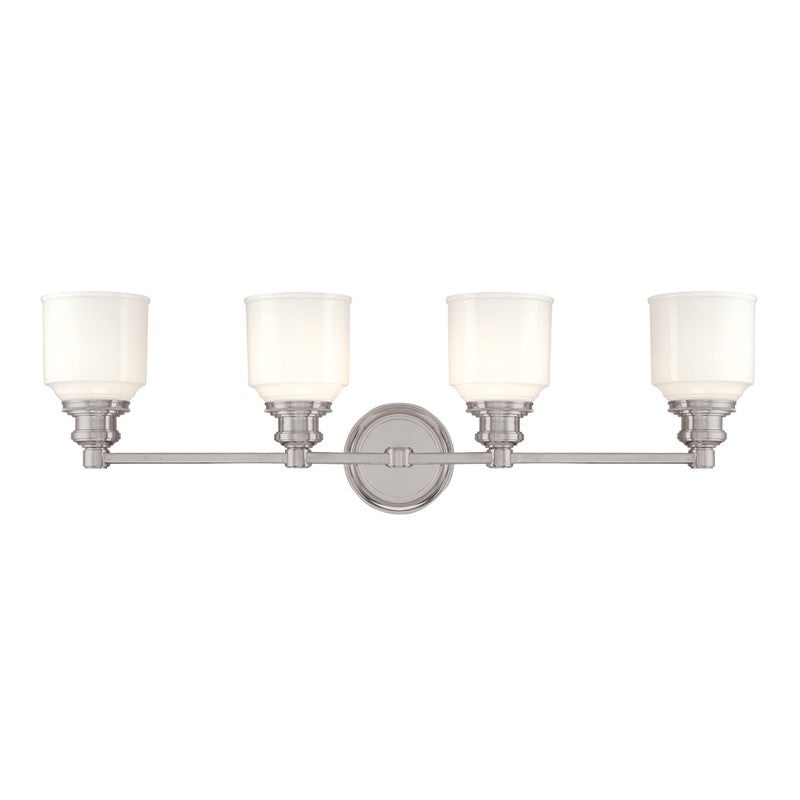 Hudson Valley 3404-SN Windham Four Light Bath Bracket, Satin Nickel (Discontinued)