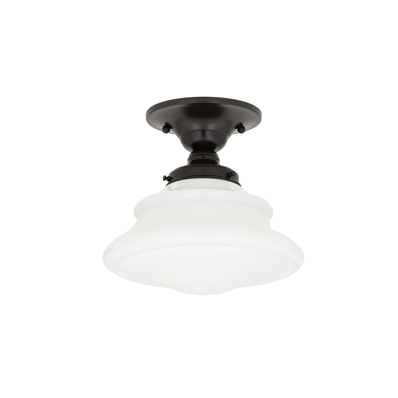 Hudson Valley 3409F-OB Petersburg One Light Semi Flush Mount, Old Bronze