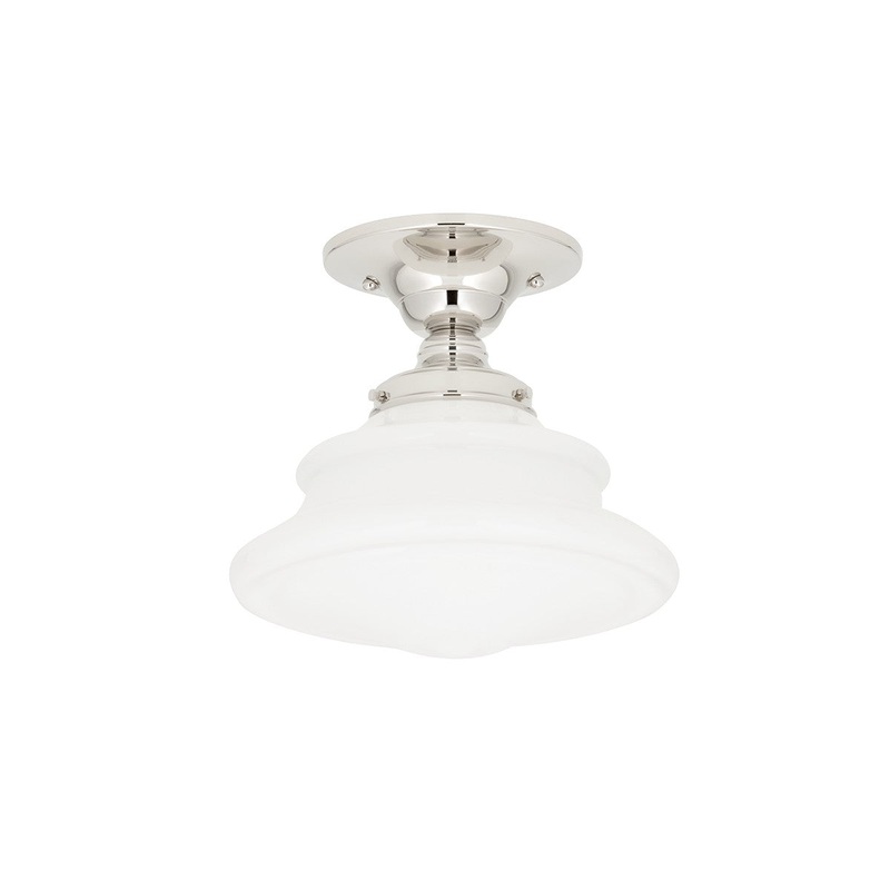 Hudson Valley 3409F-PN Petersburg One Light Semi Flush Mount, Polished Nickel (Discontinued)