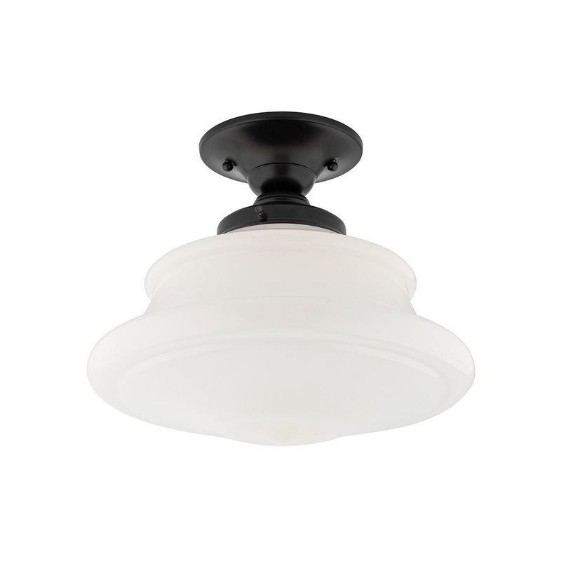 Hudson Valley 3412F-OB Petersburg One Light Semi Flush Mount, Old Bronze