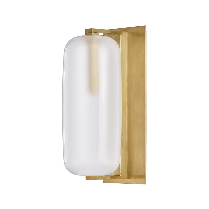 Hudson Valley 3471-AGB Pebble One Light Wall Sconce, Aged Brass (Discontinued)