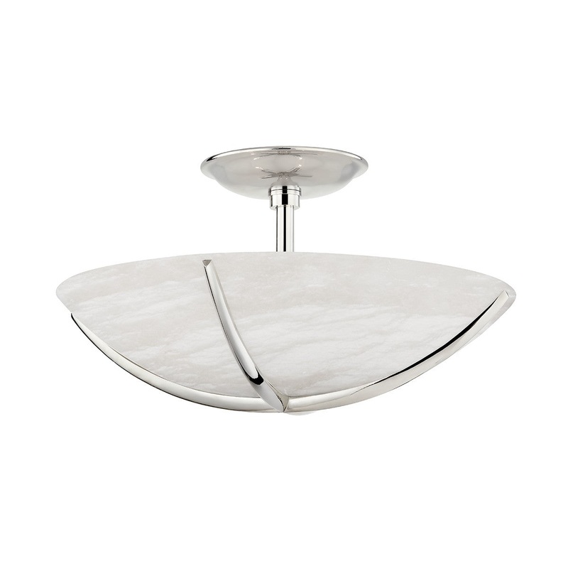 Hudson Valley 3516-PN Wheatley Four Light Semi Flush Mount, Polished Nickel (Discontinued)