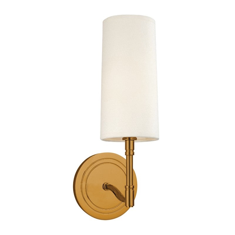 Hudson Valley 361-AGB Dillon One Light Wall Sconce, Aged Brass