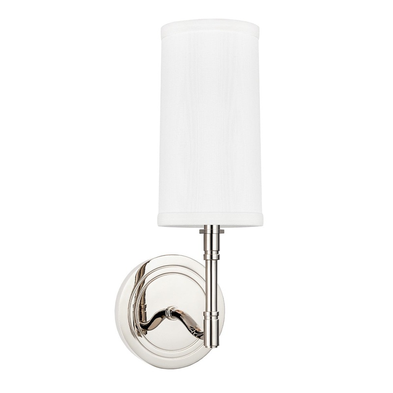 Hudson Valley 361-PN Dillon One Light Wall Sconce, Polished Nickel