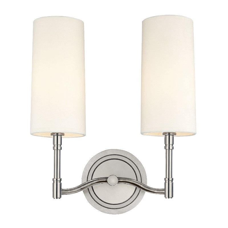 Hudson Valley 362-PN Dillon Two Light Wall Sconce, Polished Nickel