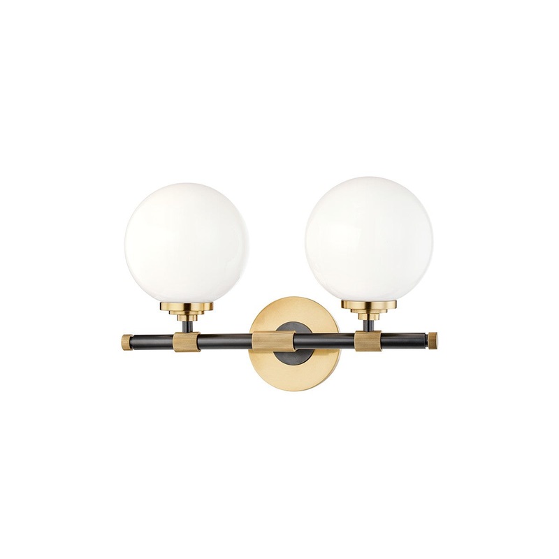 Hudson Valley 3702-AOB Bowery Two Light Bath Bracket, Aged Old Bronze