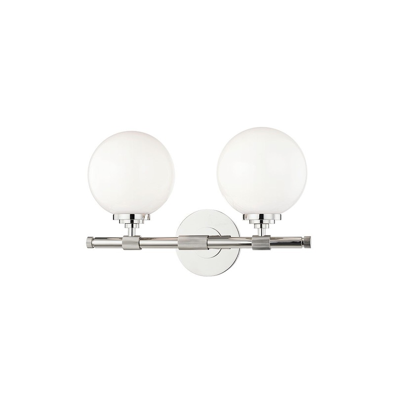 Hudson Valley 3702-PN Bowery Two Light Bath Bracket, Polished Nickel