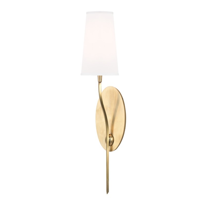 Hudson Valley 3711-AGB-WS Rutland One Light Wall Sconce, Aged Brass