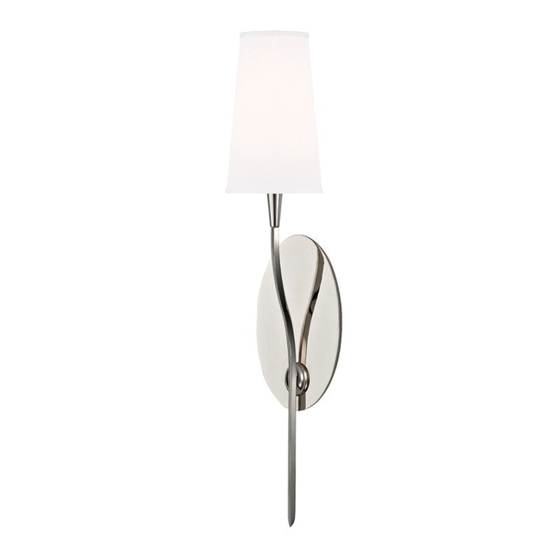 Hudson Valley 3711-PN-WS Rutland One Light Wall Sconce, Polished Nickel