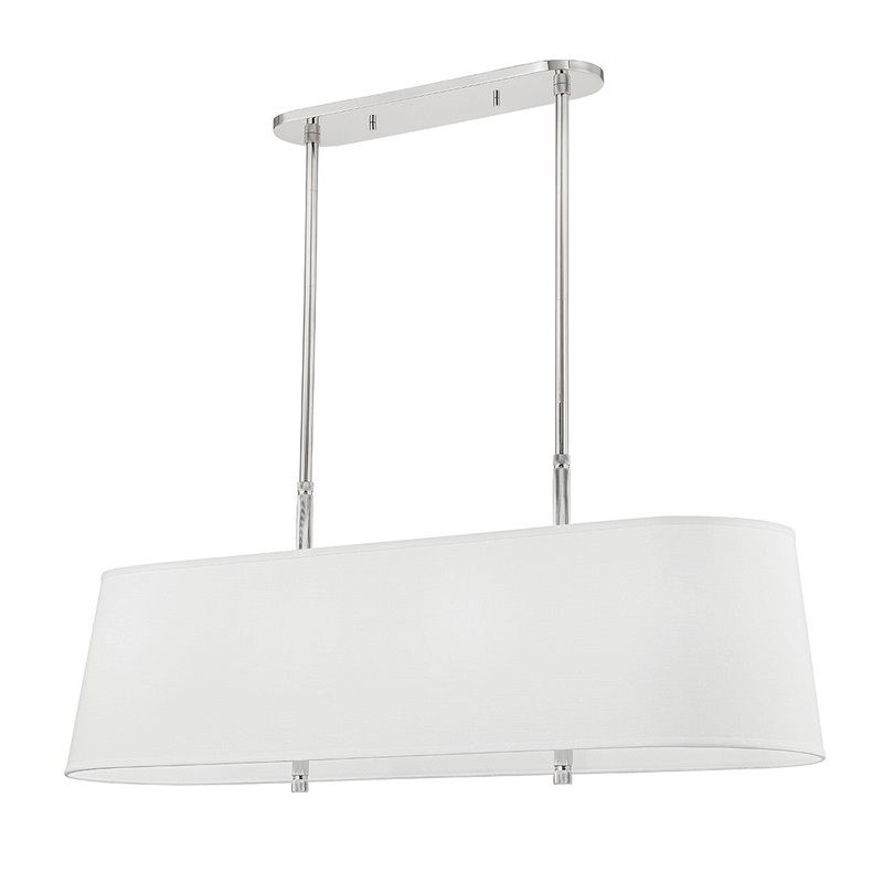 Hudson Valley 3747-PN Bowery Eight Light Island Pendant, Polished Nickel (Discontinued)