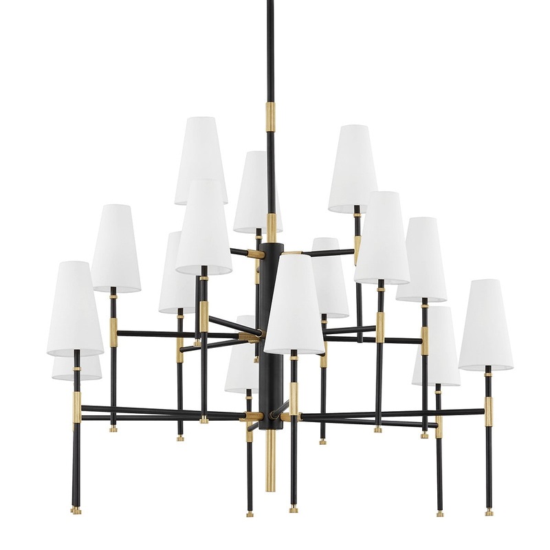 Hudson Valley 3748-AOB Bowery 15 Light Chandelier, Aged Old Bronze