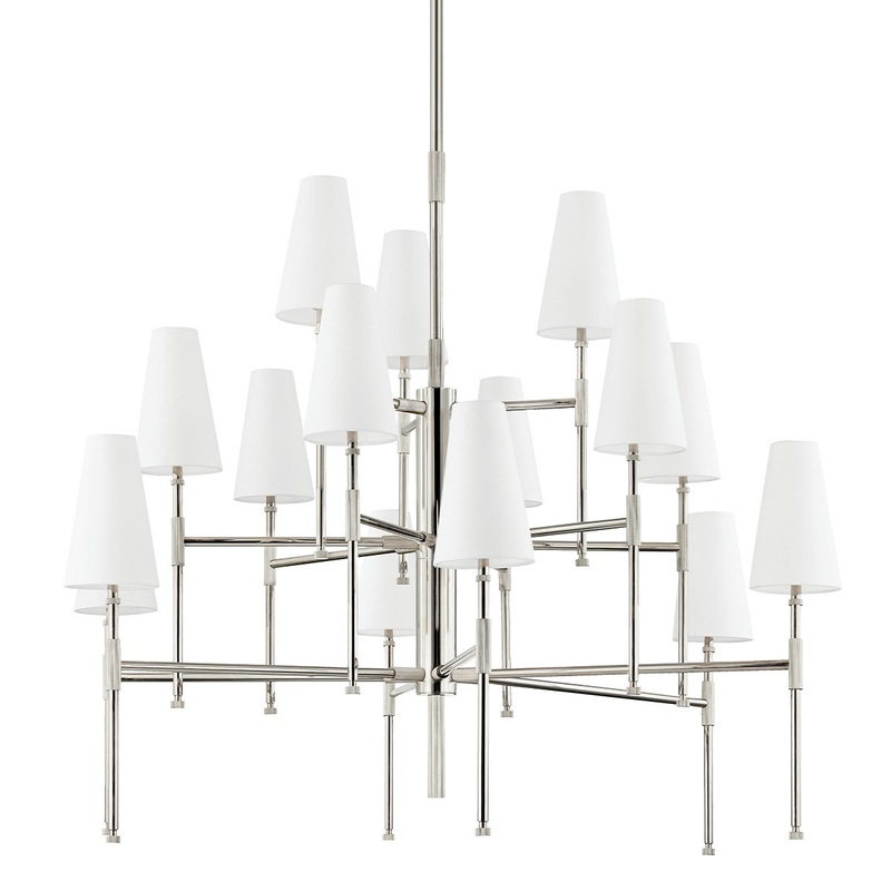 Hudson Valley 3748-PN Bowery 15 Light Chandelier, Polished Nickel