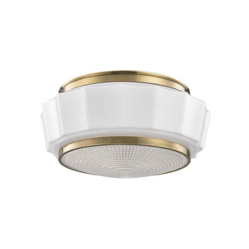 Hudson Valley 3814F-AGB Odessa Two Light Flush Mount, Aged Brass (Discontinued)
