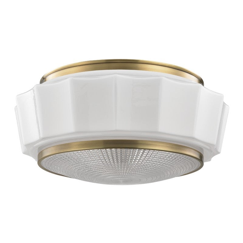 Hudson Valley 3816F-AGB Odessa Three Light Flush Mount, Aged Brass (Discontinued)