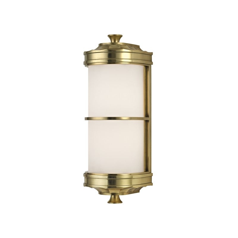 Hudson Valley 3831-AGB Albany One Light Wall Sconce, Aged Brass (Discontinued)