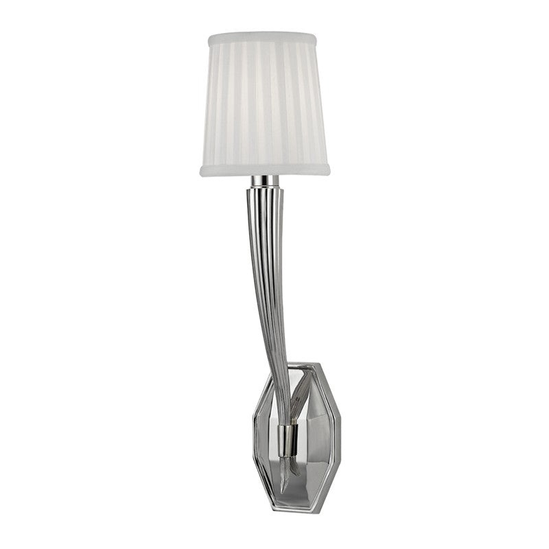 Hudson Valley 3861-PN Erie One Light Wall Sconce, Polished Nickel