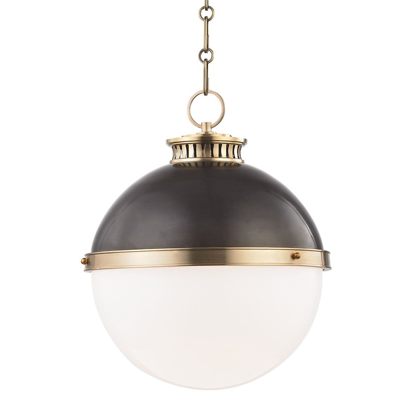 Hudson Valley 4025-ADB Latham One Light Pendant, Aged/Antique Distressed Bronze