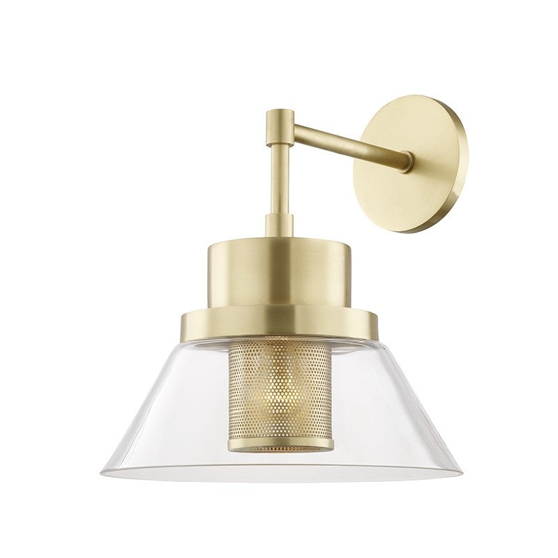 Hudson Valley 4030-AGB Paoli One Light Wall Sconce, Aged Brass