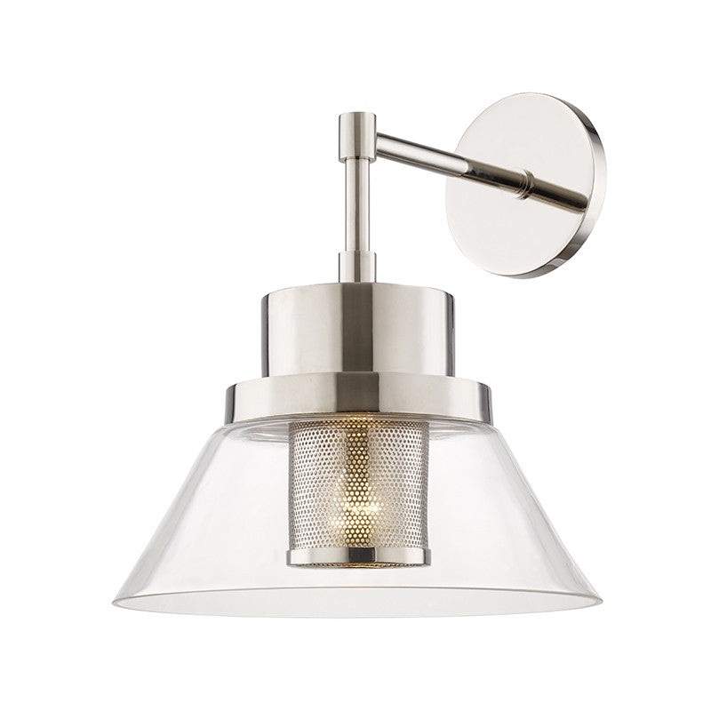 Hudson Valley 4030-PN Paoli One Light Wall Sconce, Polished Nickel