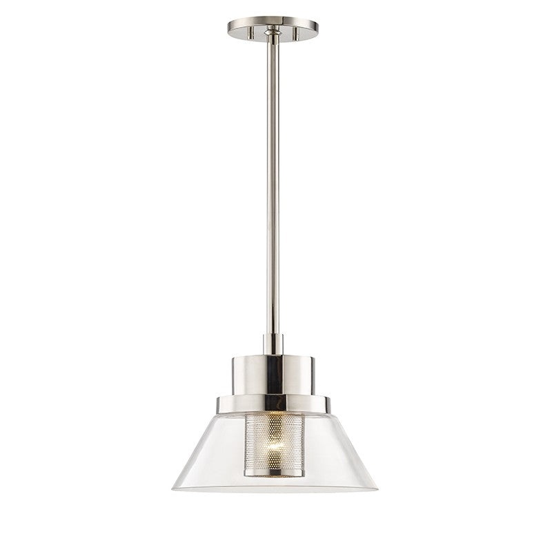 Hudson Valley 4031-PN Paoli One Light Pendant, Polished Nickel