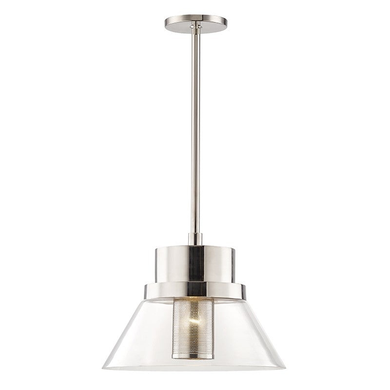 Hudson Valley 4032-PN Paoli One Light Pendant, Polished Nickel