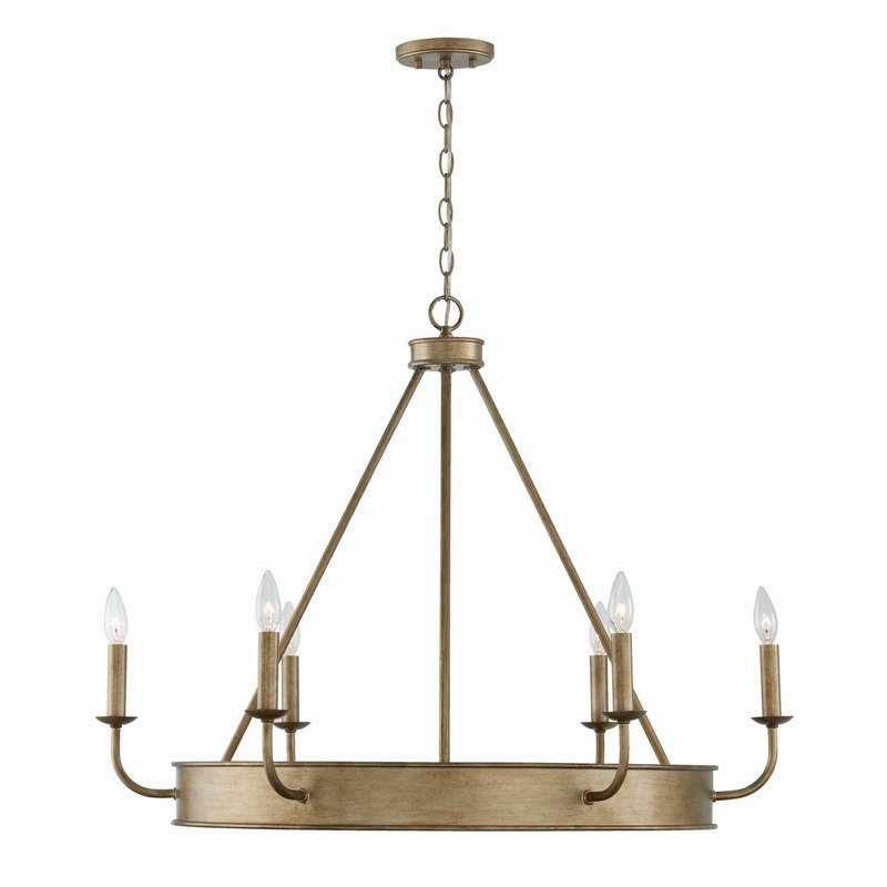 Capital Lighting 449261ML Nole Six Light Chandelier, Mystic Luster