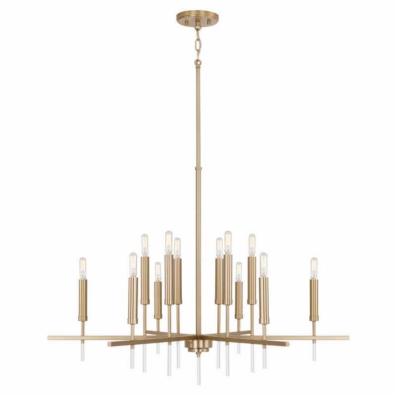 Capital Lighting 449301MA Elora 12 Light Chandelier, Matte Brass