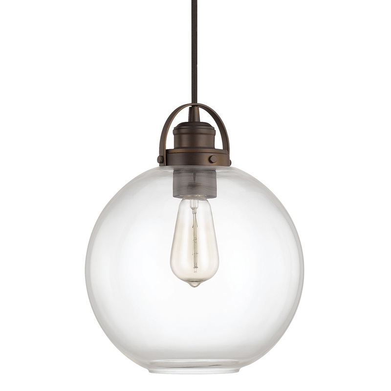 Capital Lighting 4641BB-136 Dean One Light Pendant, Burnished Bronze