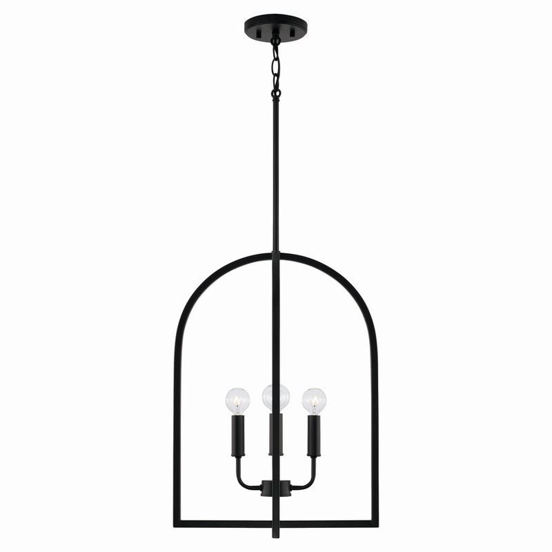 Capital Lighting 548841MB Lawson Four Light Foyer Pendant, Matte Black