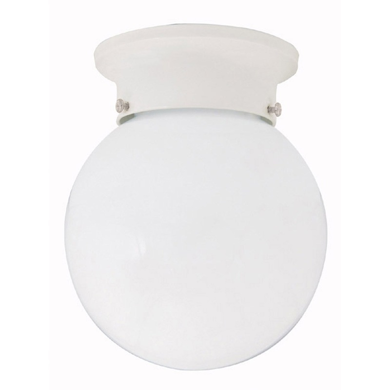 Capital Lighting 5569WH Globe One Light Flush Mount, White