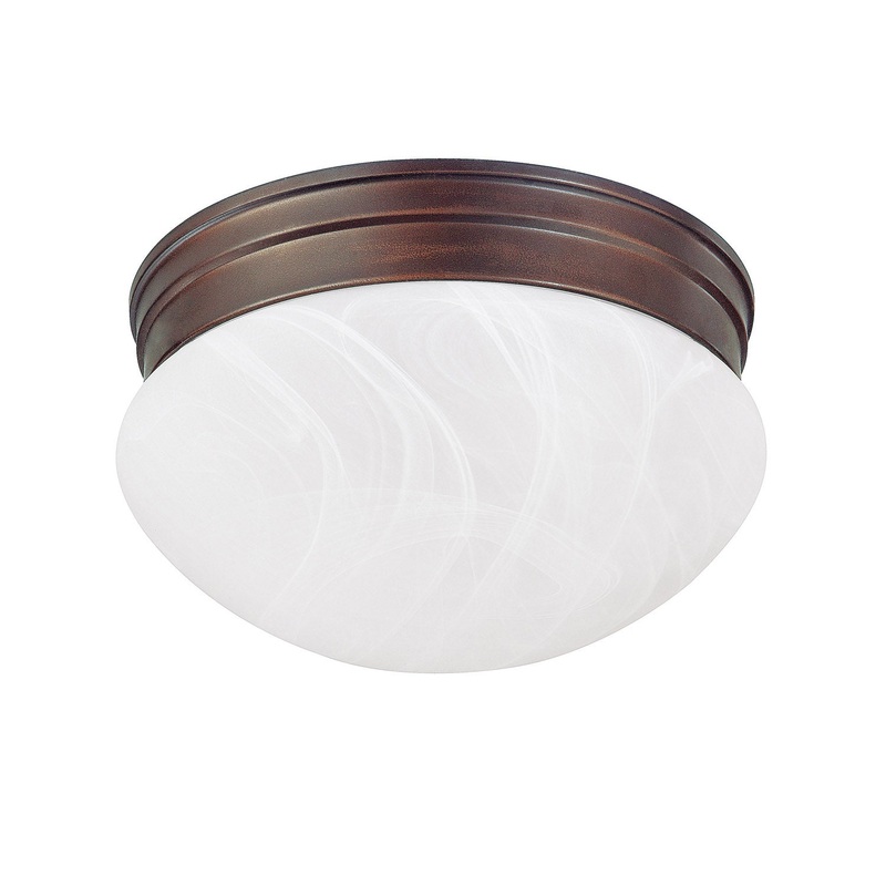 Capital Lighting 5678BB Scott Two Light Flush Mount, Burnished Bronze (Discontinued)